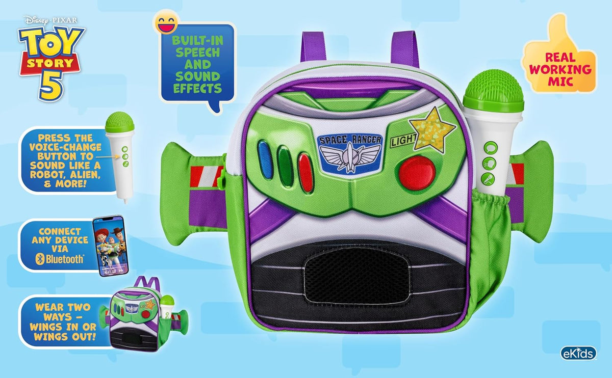 Toy Story 5 - Cambiador de voz Bluetooth Jetpack con micrófono para...