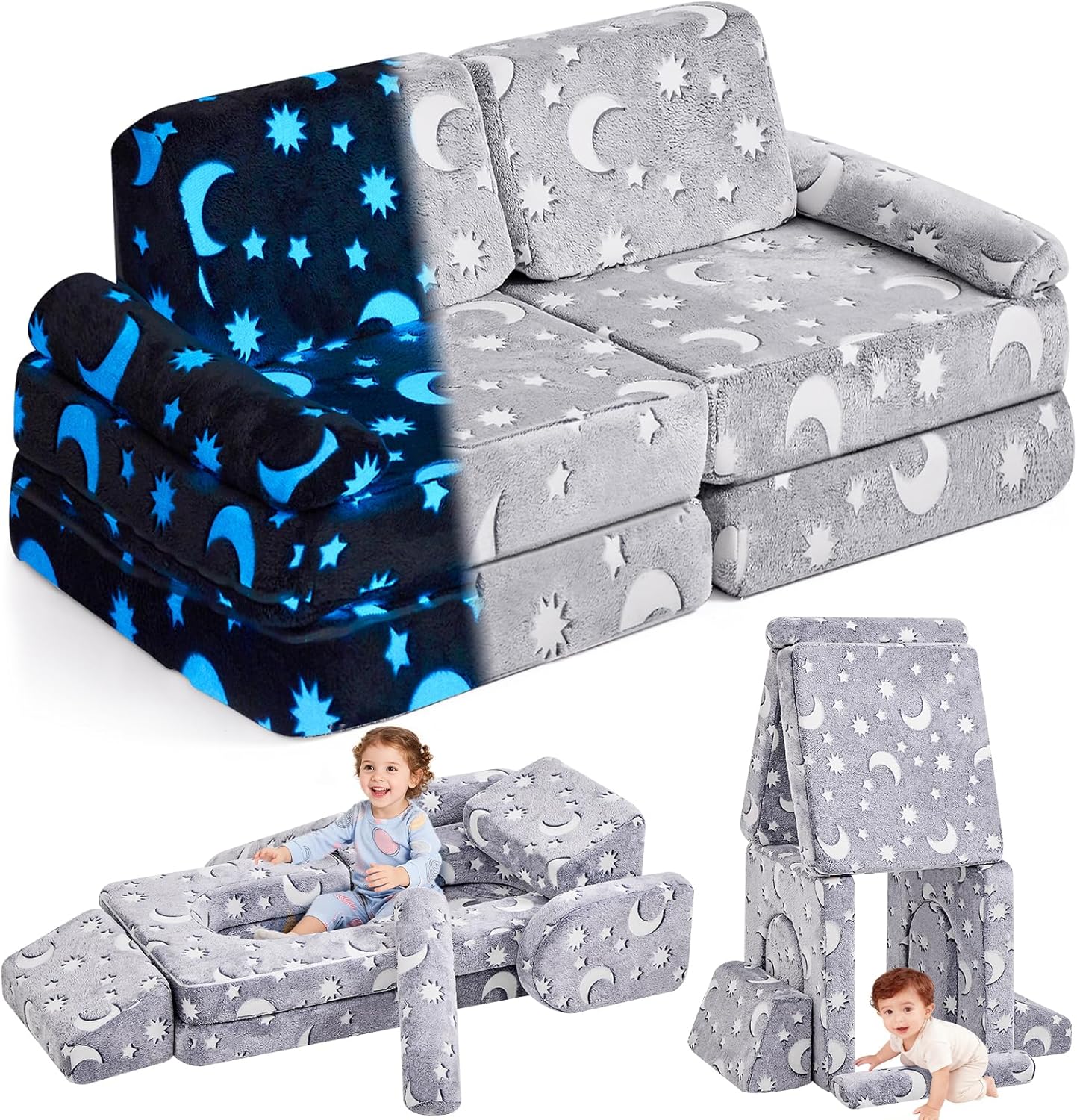 Sofá Modular para Niños de IFNOW, Sofá para Niños Pequeños, Sofá Se...