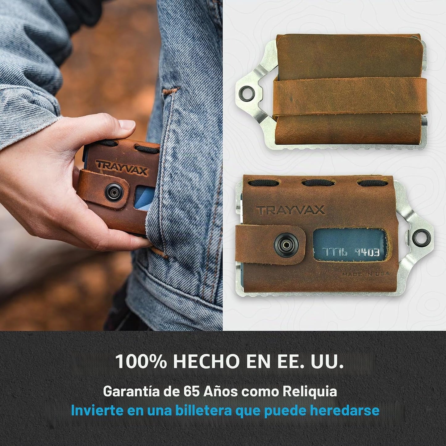 Trayvax Element Wallet, RFID bolsillo frontal para tarjetas de créd...