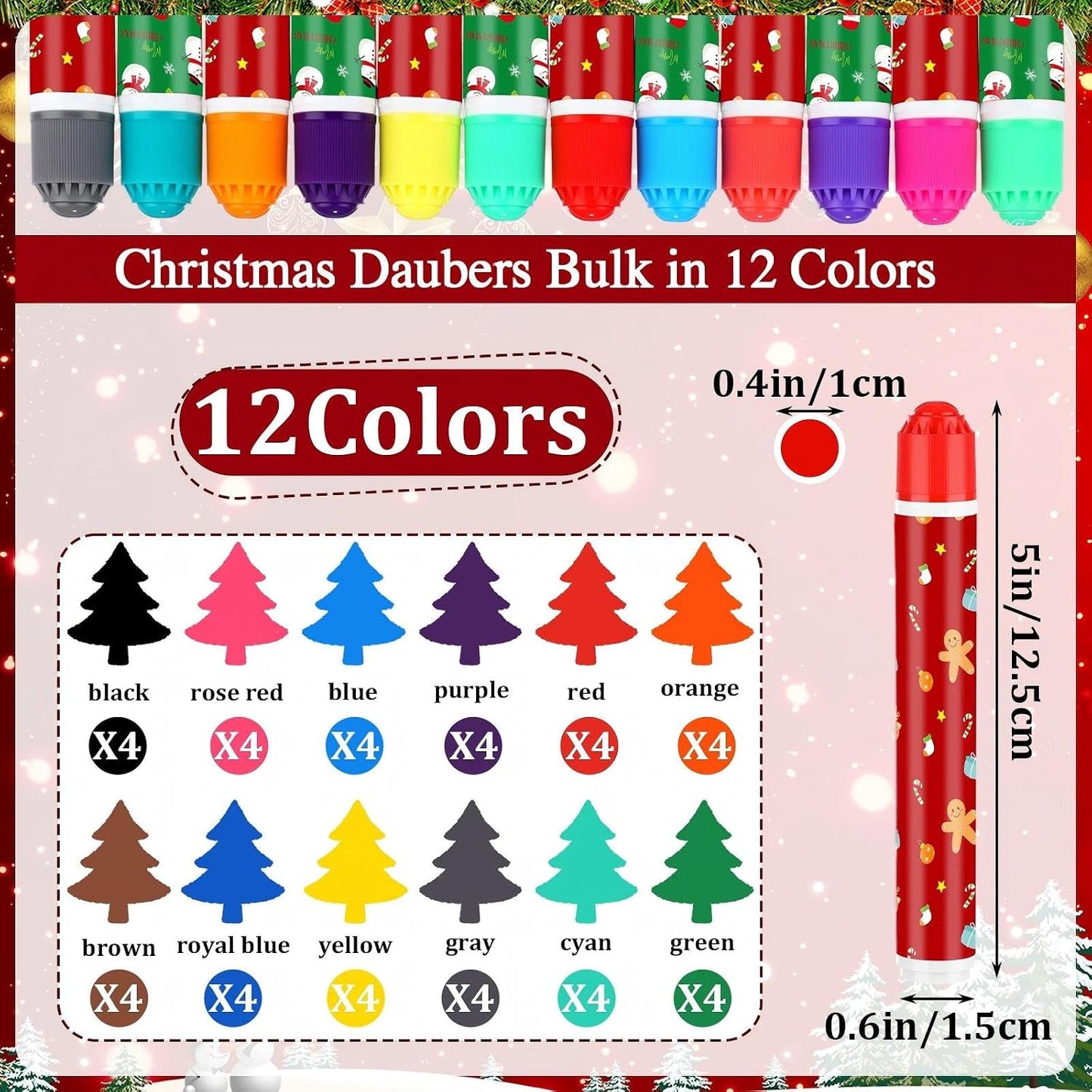 Eersida Paquete de 192 tarjetas de juego de bingo de Navidad y jueg...
