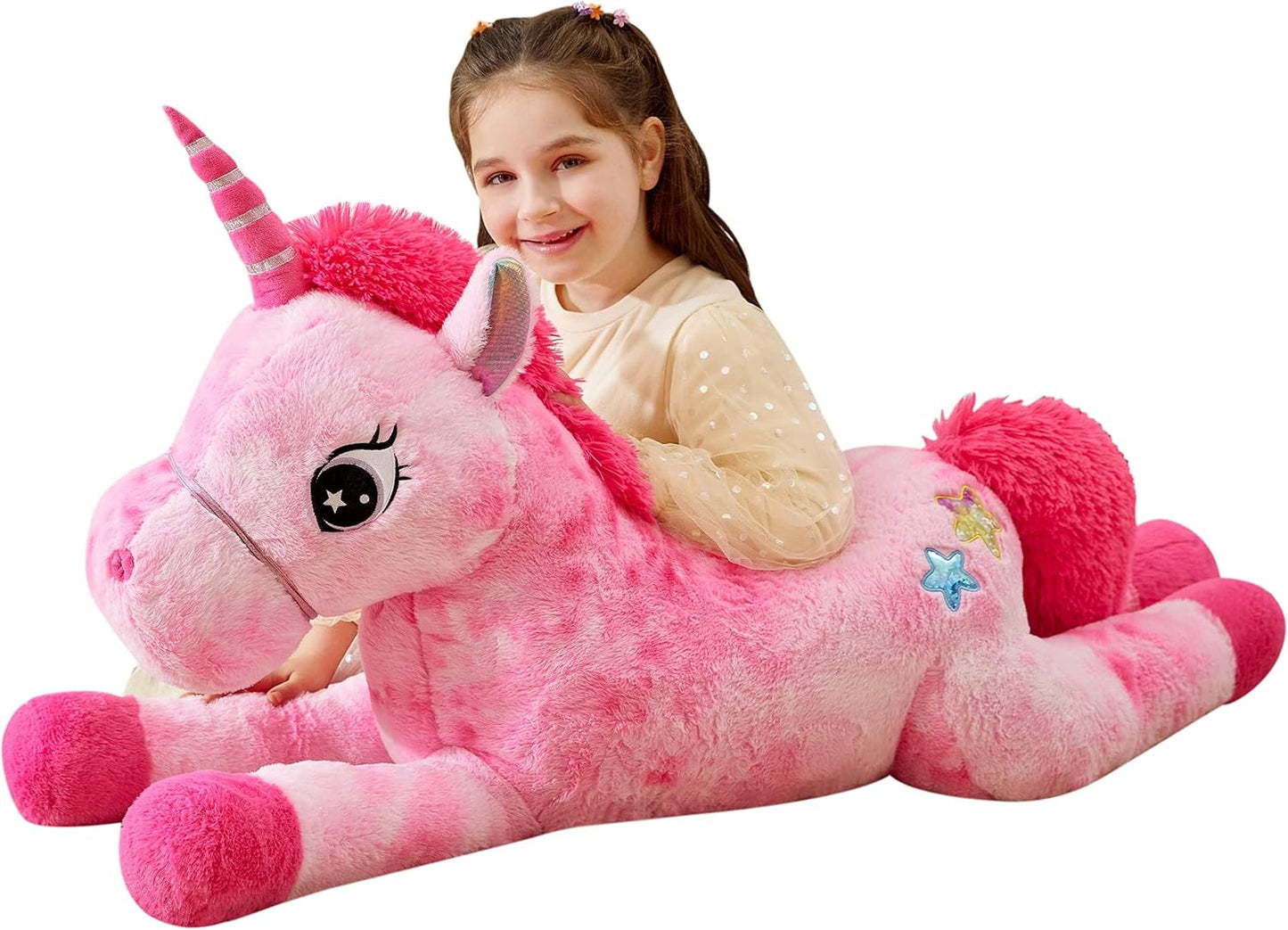 IKASA Juguetes de peluche de unicornio gigante, Licorne, juguete su...