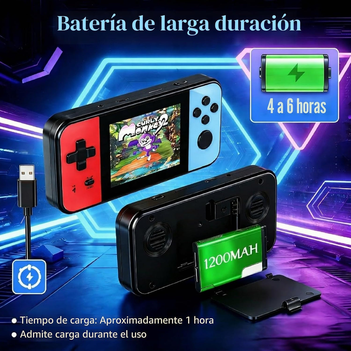 Consola de juegos de mano retro, 240 videojuegos clásicos retro pre...