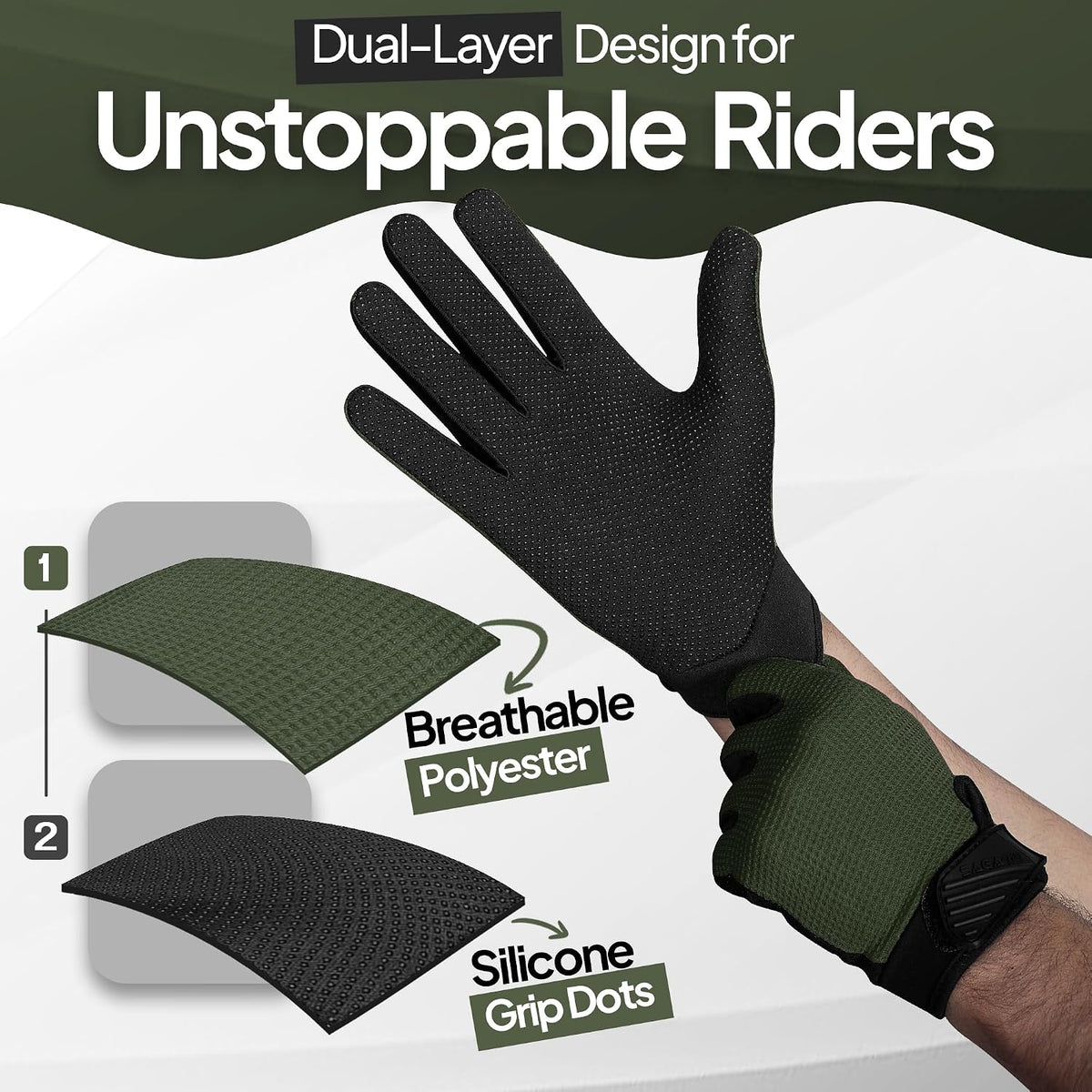SAGA SPORTS Guantes de ciclismo para niños, guantes de motocicleta...