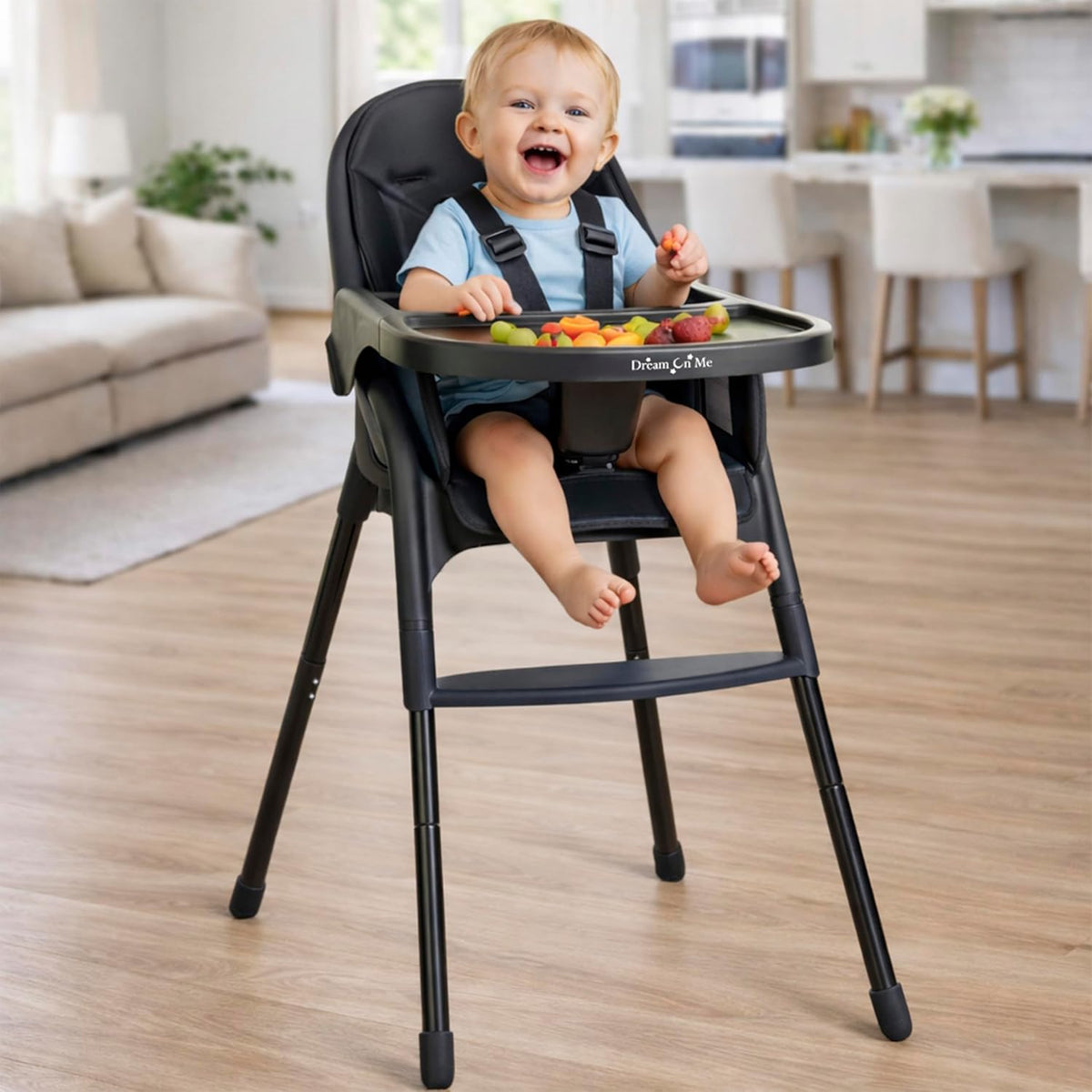 Dream On Me Chomper Champ - Trona 2 en 1 en negro