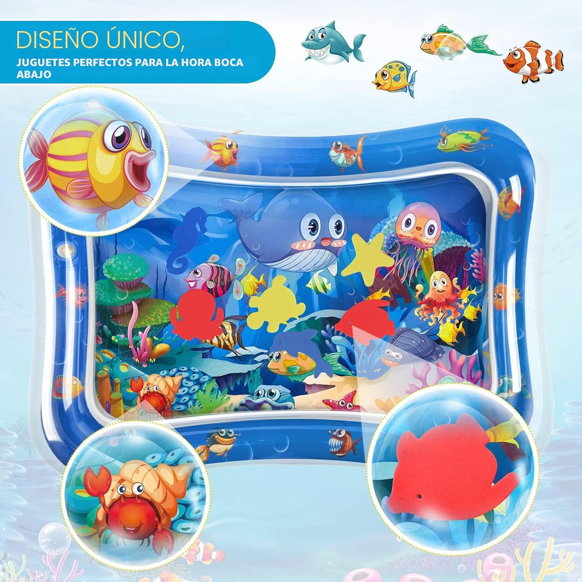 Infinno Alfombra inflable para tiempo de barriga Premium para bebés...
