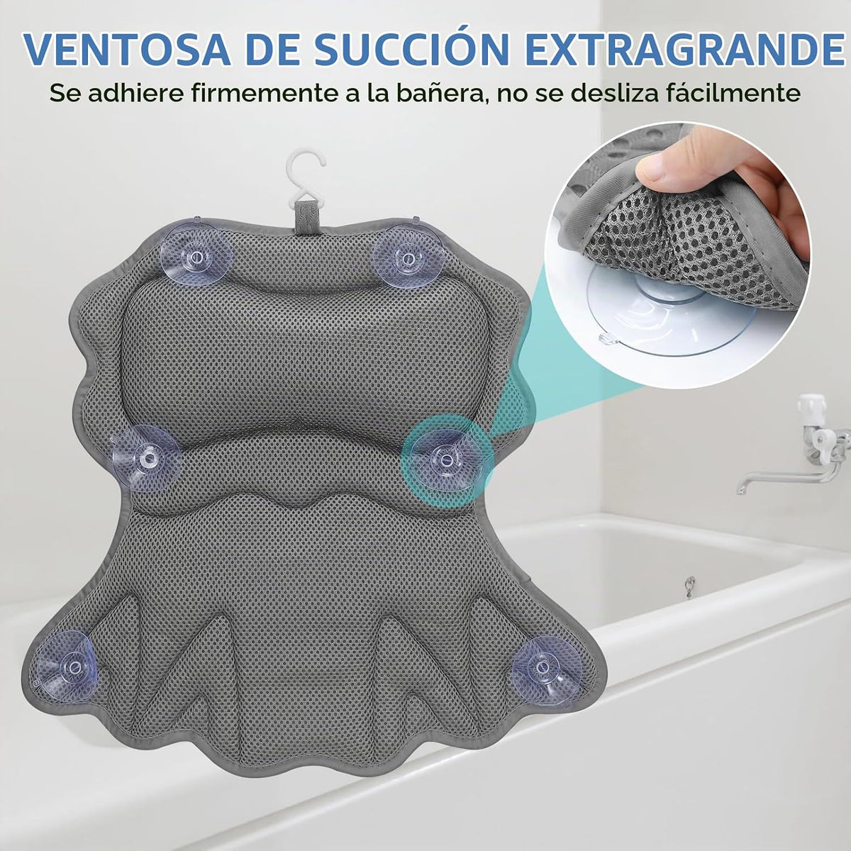 Almohada de baño SetSail, almohadas relajantes para el cuello y la...