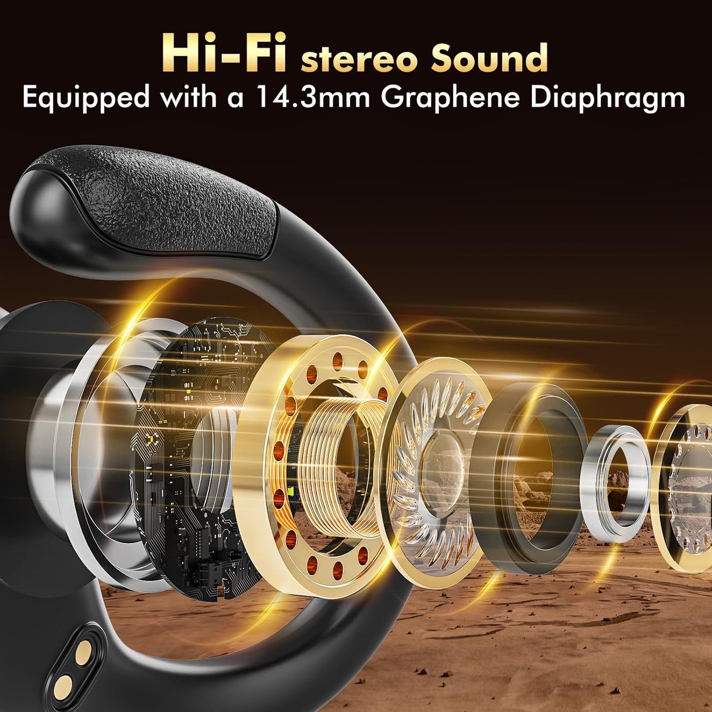 HAOYUYAN Auriculares inalámbricos, auriculares Bluetooth deportivos...