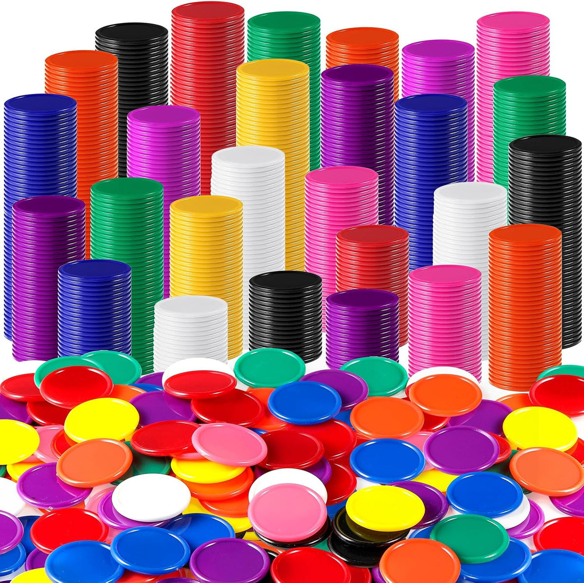Coopay 5000 fichas de bingo de 1 pulgada a granel, marcadores de bi...