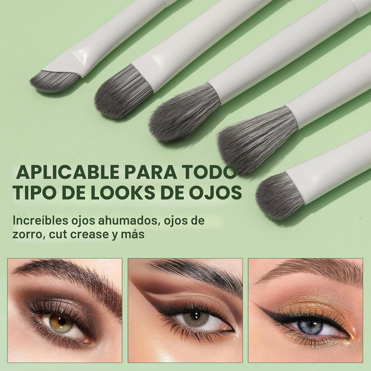Vynestra Juego de 20 brochas de maquillaje para rostro y ojos, colo...
