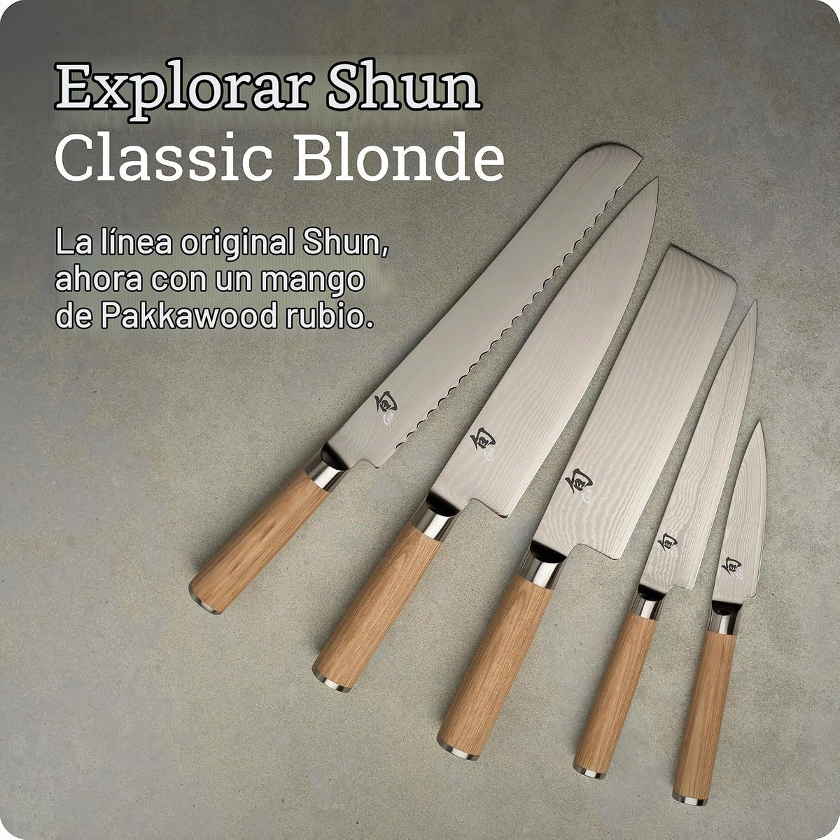 Shun Classic Blonde 8" Cuchillo de chef, cuchillo de cocina jap...