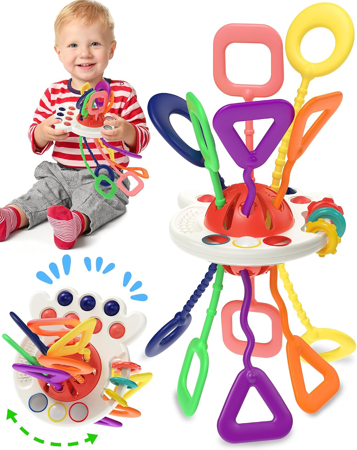 Juguetes Montessori sensoriales para bebés de 6 a 12 a 18 meses, ju...