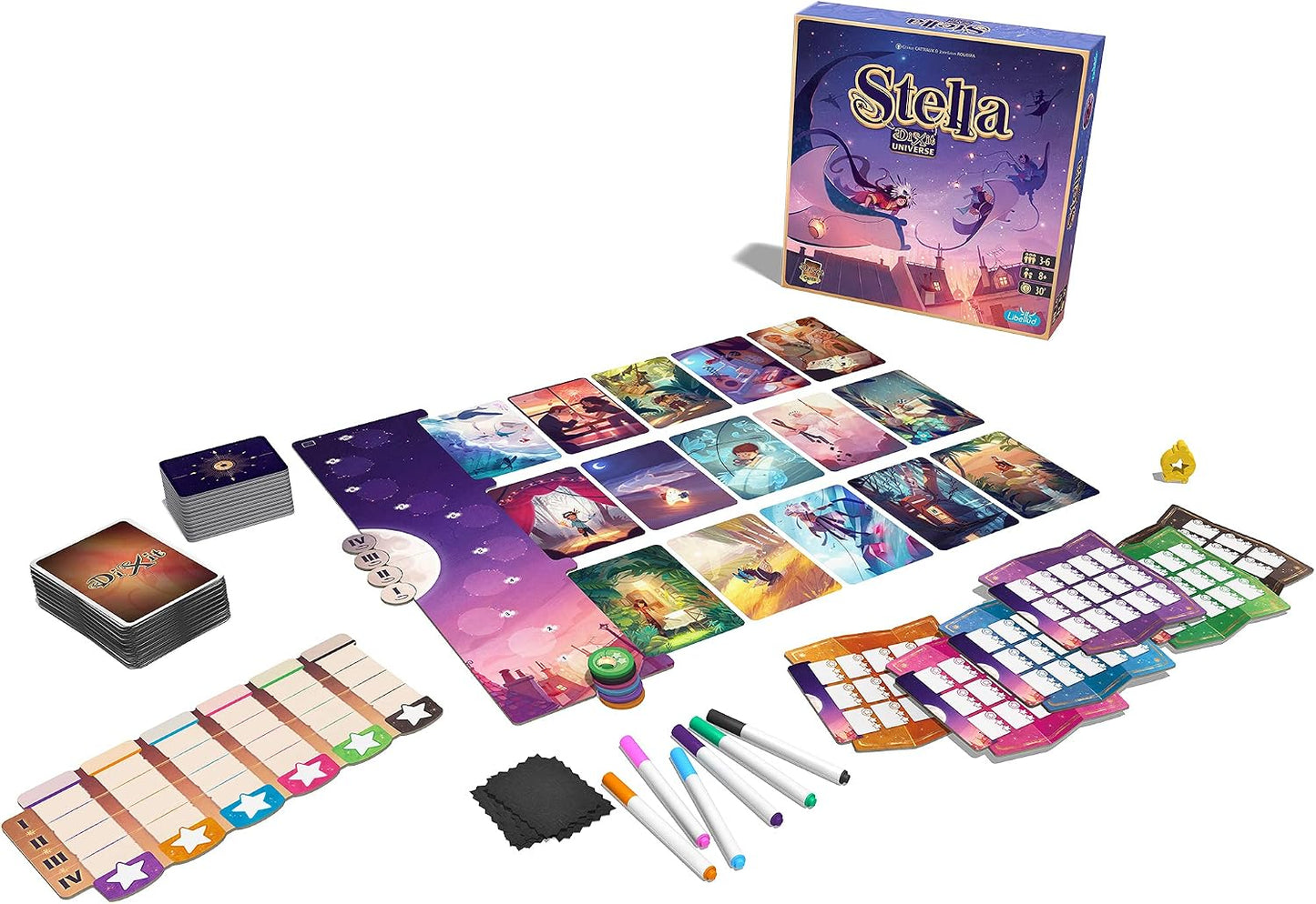 Asmodee Stella: Juego de mesa Dixit Universe - Asociación de imágen...