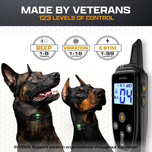 INVIROX Collar de entrenamiento para perros grandes X2 [Edición 202...