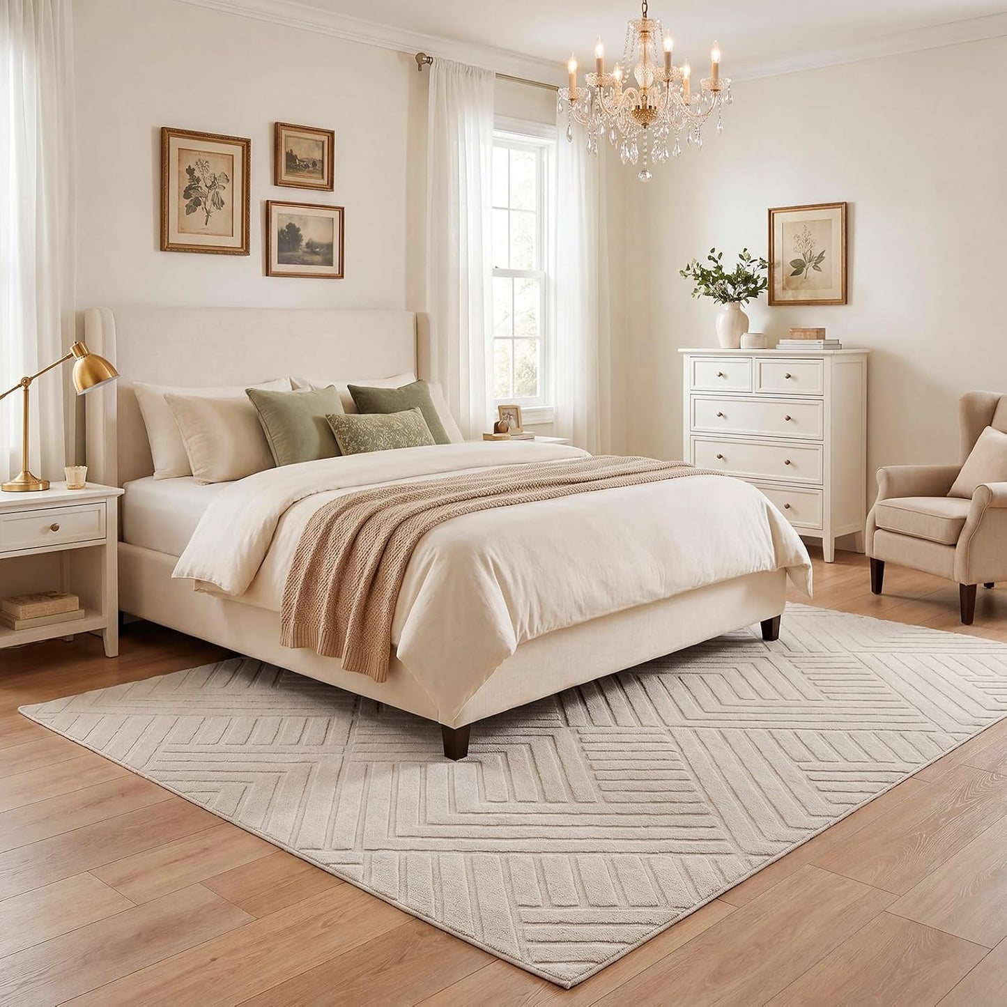 Bsmathom Alfombra lavable de 6 x 9, alfombra suave y moderna bohemi...