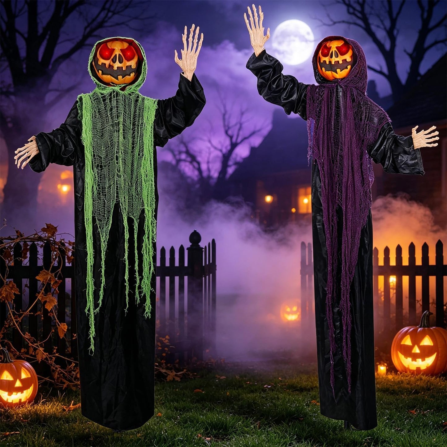 yosager Paquete de 2 decoración de Halloween para exteriores, calab...