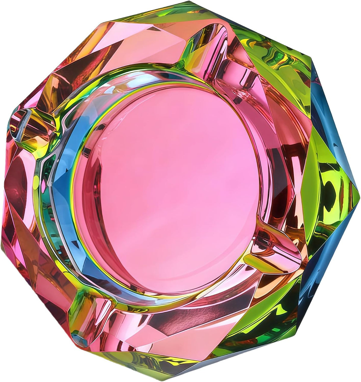 Cenicero de cristal de Coomin, bandeja de cenizas brillante para ci...