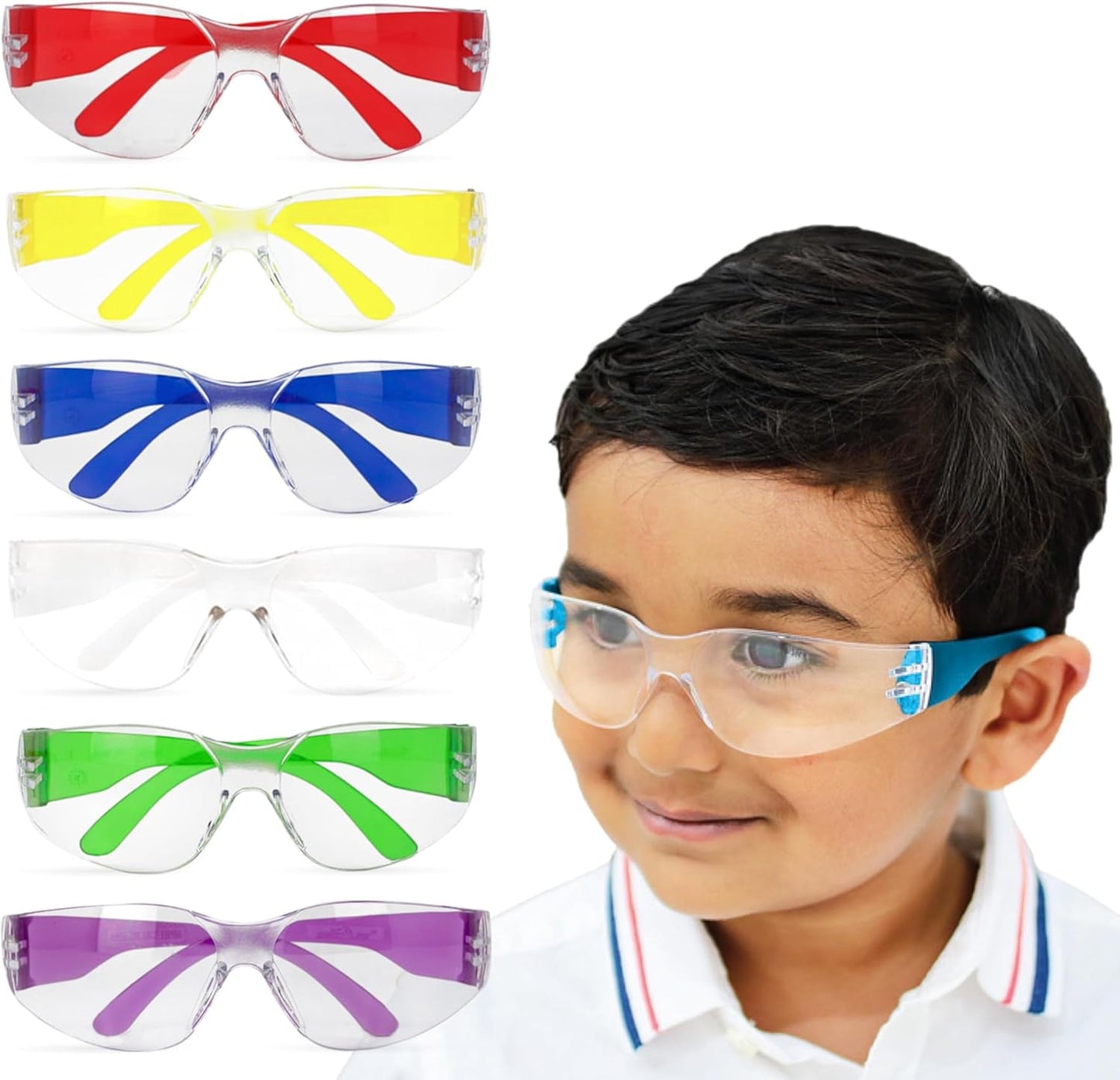 BISON LIFE Gafas de seguridad para niños, gafas protectoras para ni...