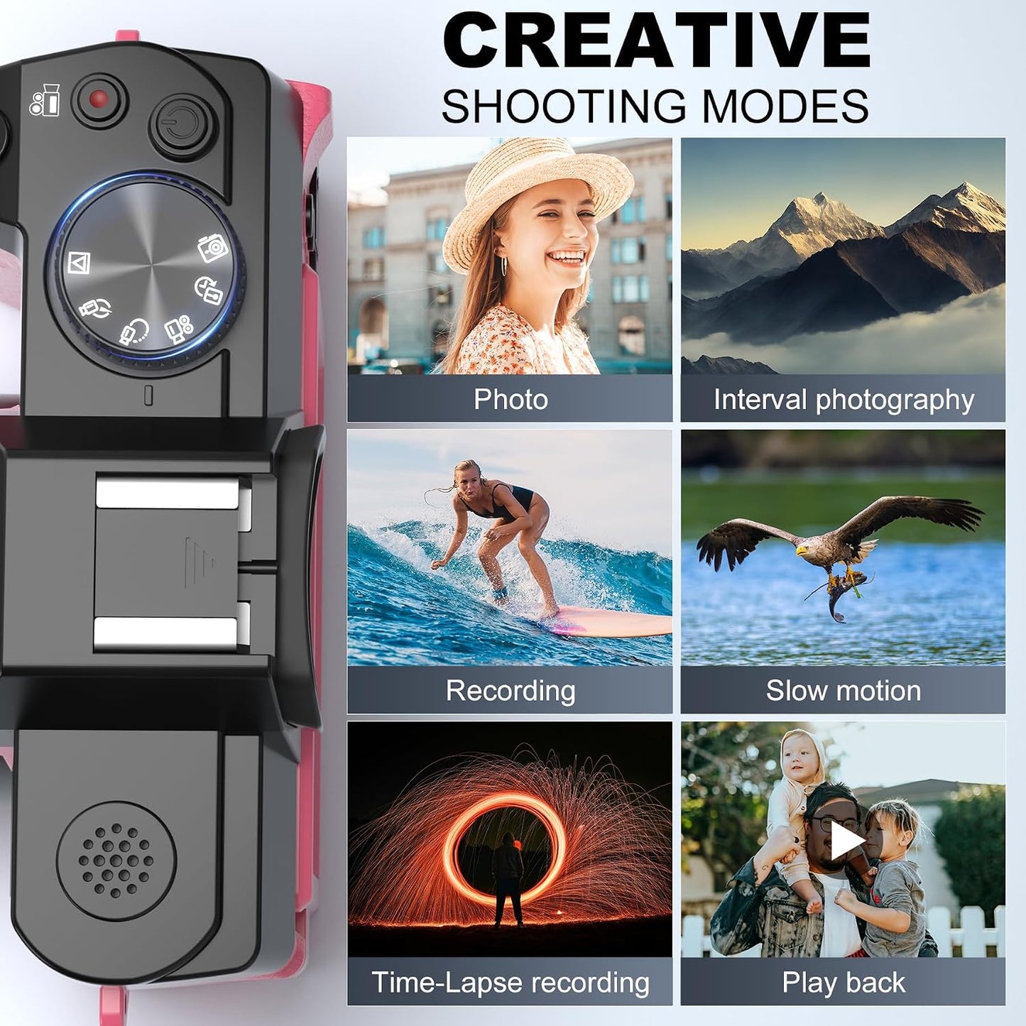 Cámaras digitales de 5K y 64MP para fotografía y video, cámara de v...