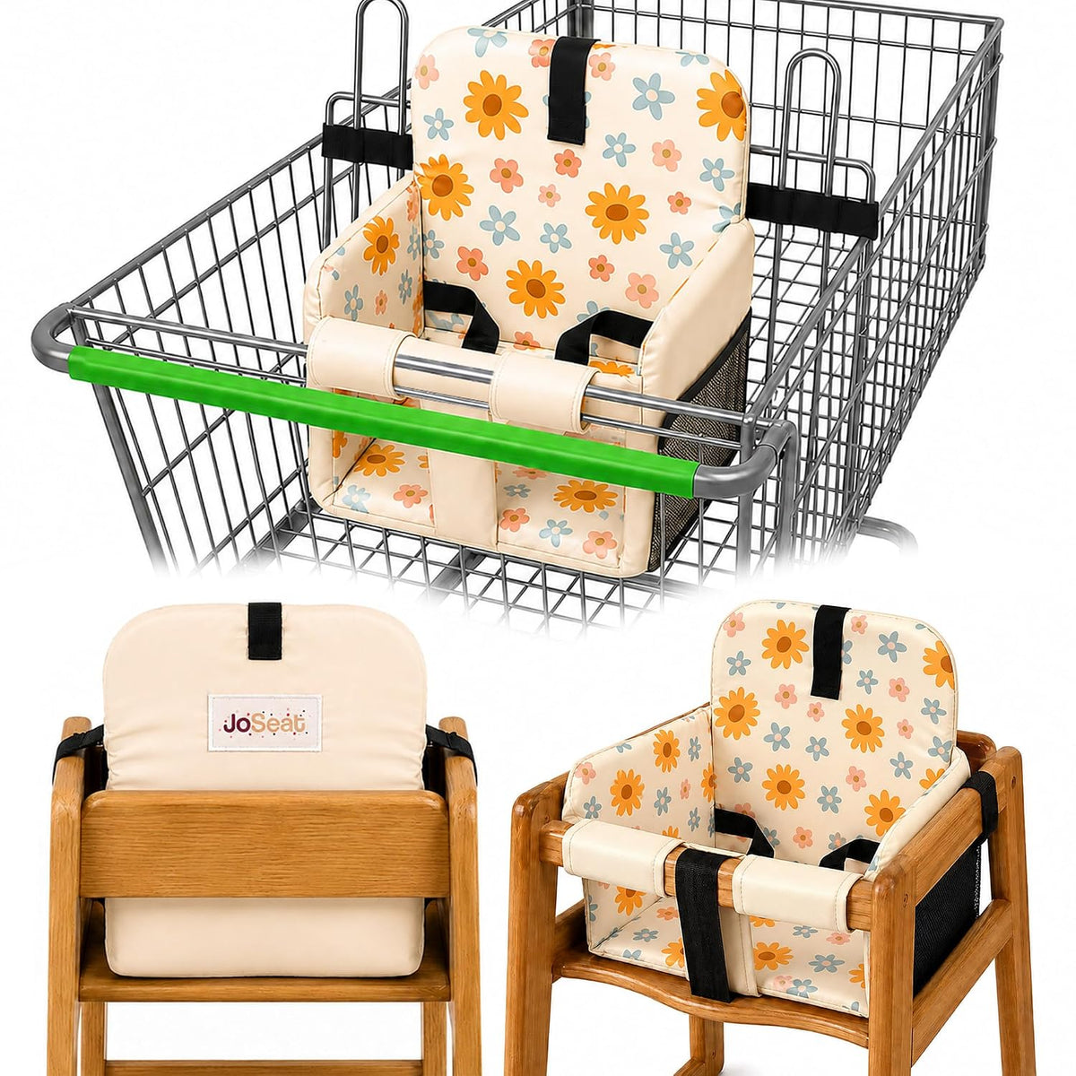 JoSeat Funda de asiento para bebé, diseño floral | Protector de asi...
