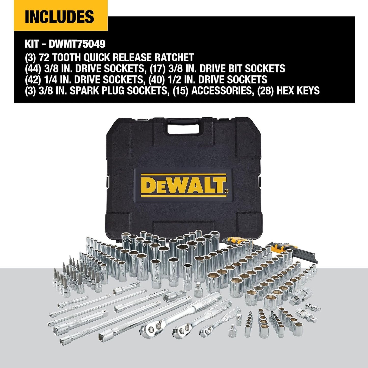 DEWALT (DWMT75049) - Juego de herramientas mecánicas, 192 piezas