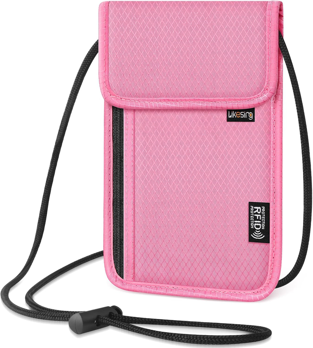 Likesing Funda para pasaporte familiar, bolsa para el cuello, bloqu...