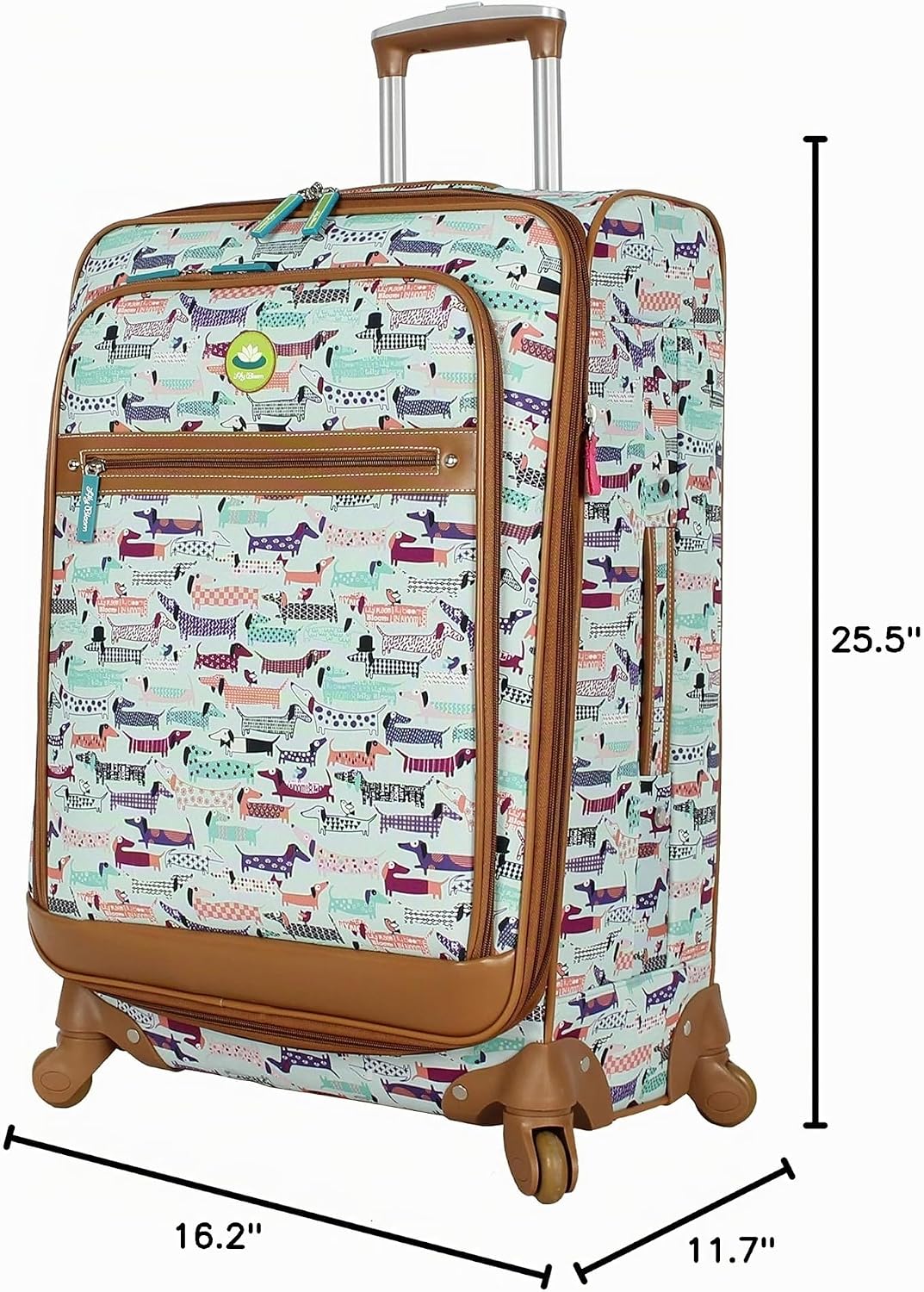 Lily Bloom - Equipaje con patrón de diseño de 24 pulgadas, maleta e...