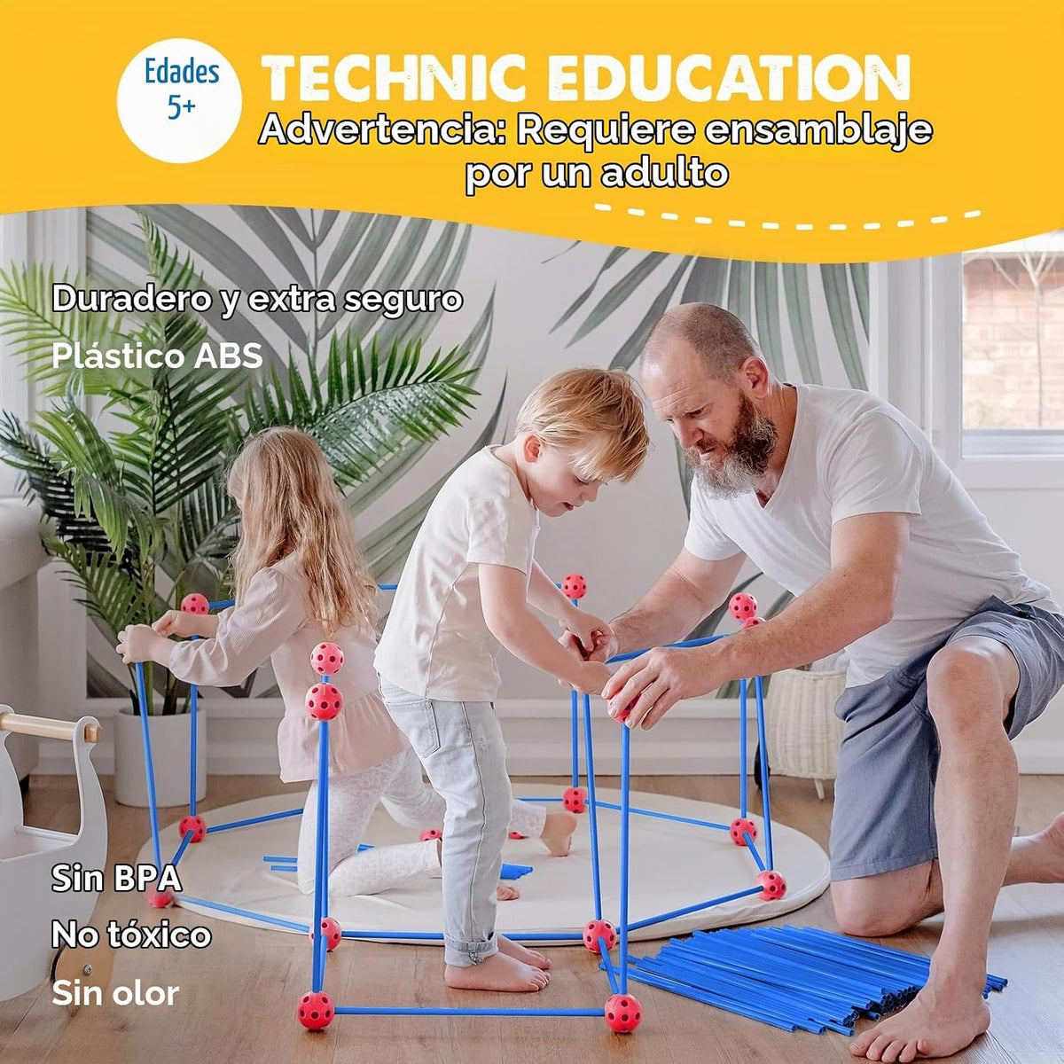Tiny Land Fort Kit de construcción para niños de 4 a 12 años, jugue...