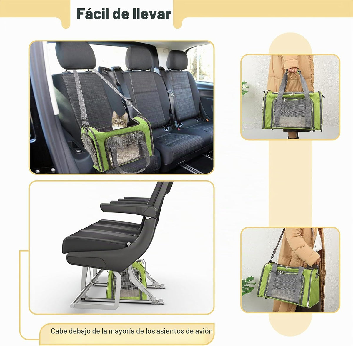 Mr. Pen- Transportador para mascotas, 17.5 x 11.2 x 11.5 pulgadas,...