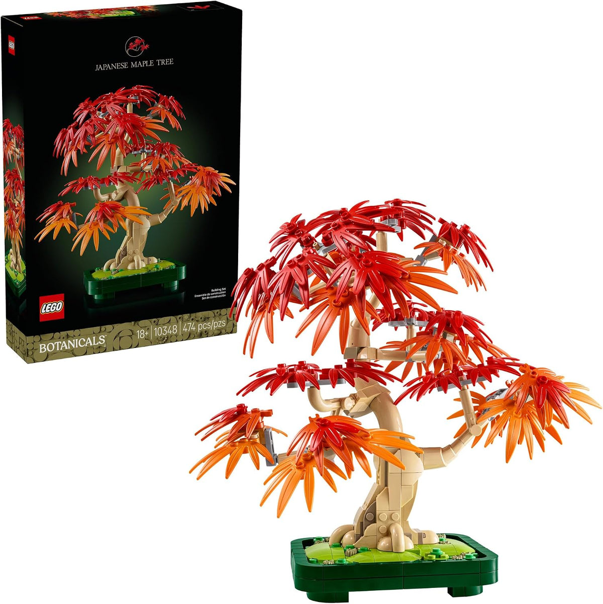 LEGO Botanicals 10348 - Kit de construcción de árbol bonsái de arce...