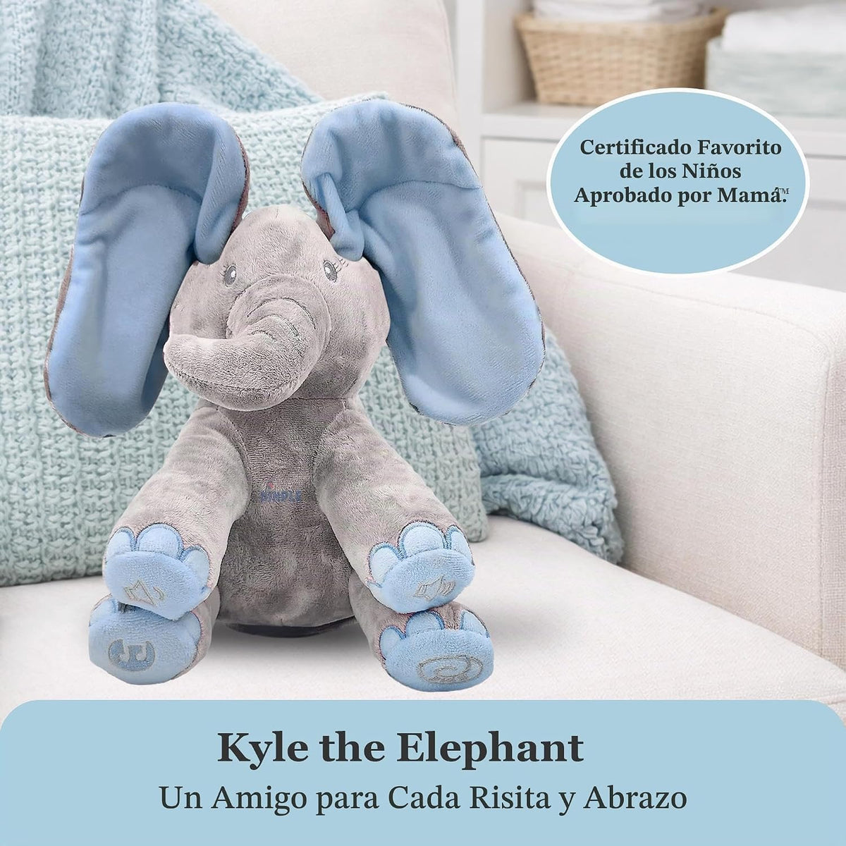 Dimple Kyle Elefante de peluche juguete animado - Elefante azul can...