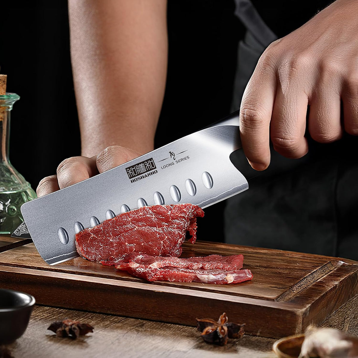 HOSHANHO Cuchillo Nakiri de 5.5 pulgadas, cuchillo de chef japonés...