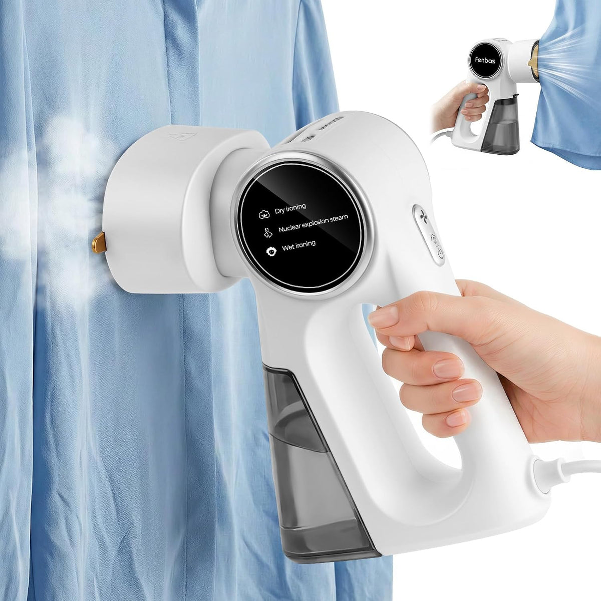 FULQULK Vaporizador para ropa, vaporizador de mano soporta colgar y...