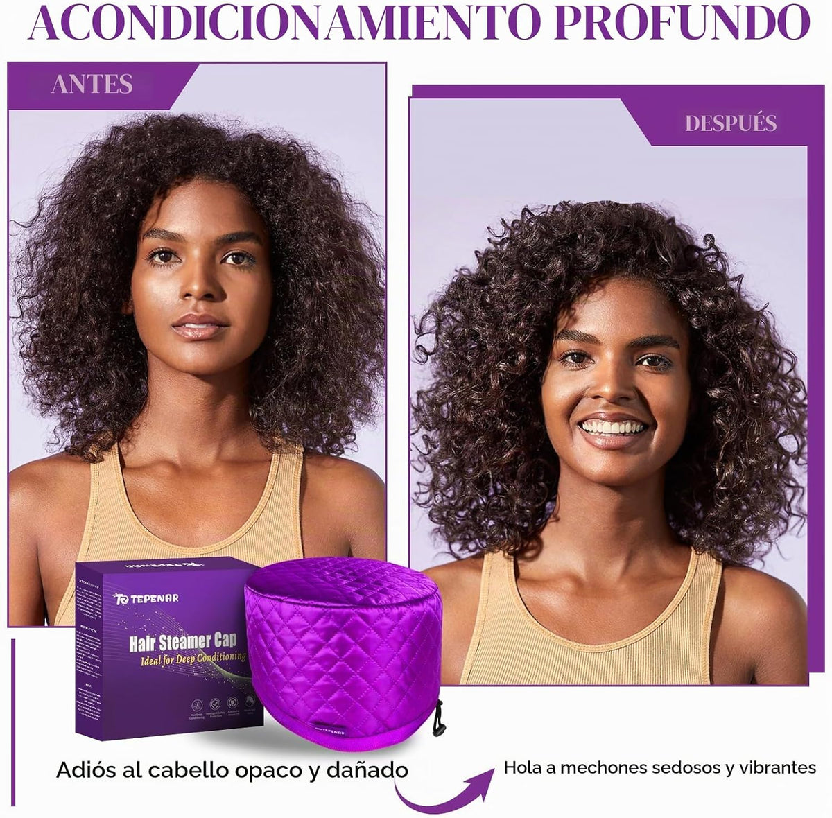 TEPENAR Vaporizador de cabello para acondicionamiento profundo: tap...