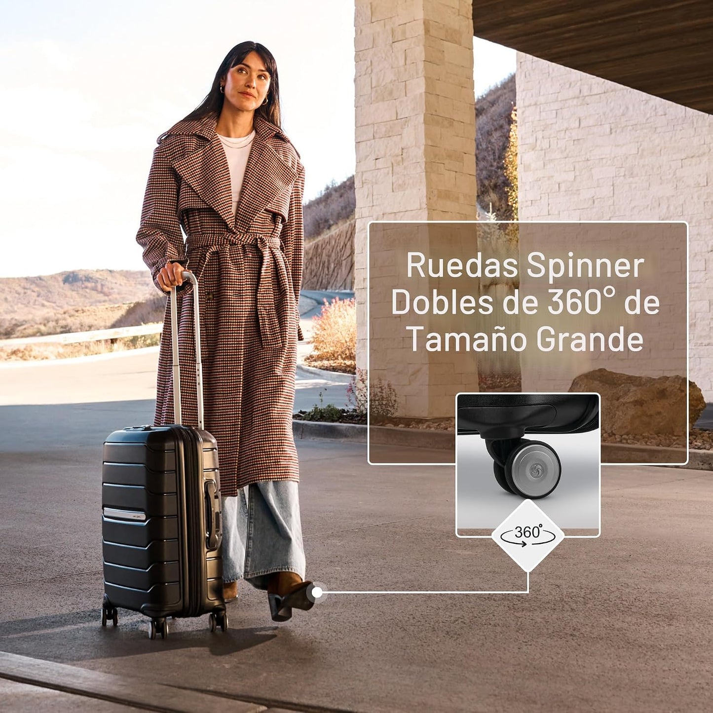 Samsonite Freeform \u2013 Maleta rígida, expandible con ruedas dobl...