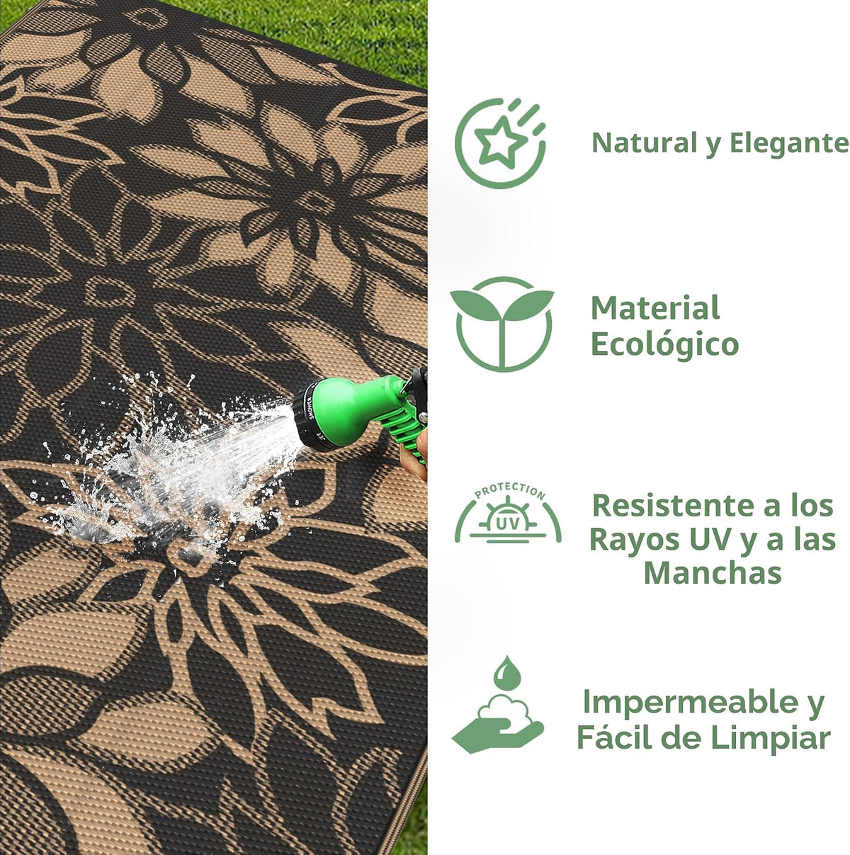 GENIMO - Alfombra impermeable para exteriores para decoración de pa...
