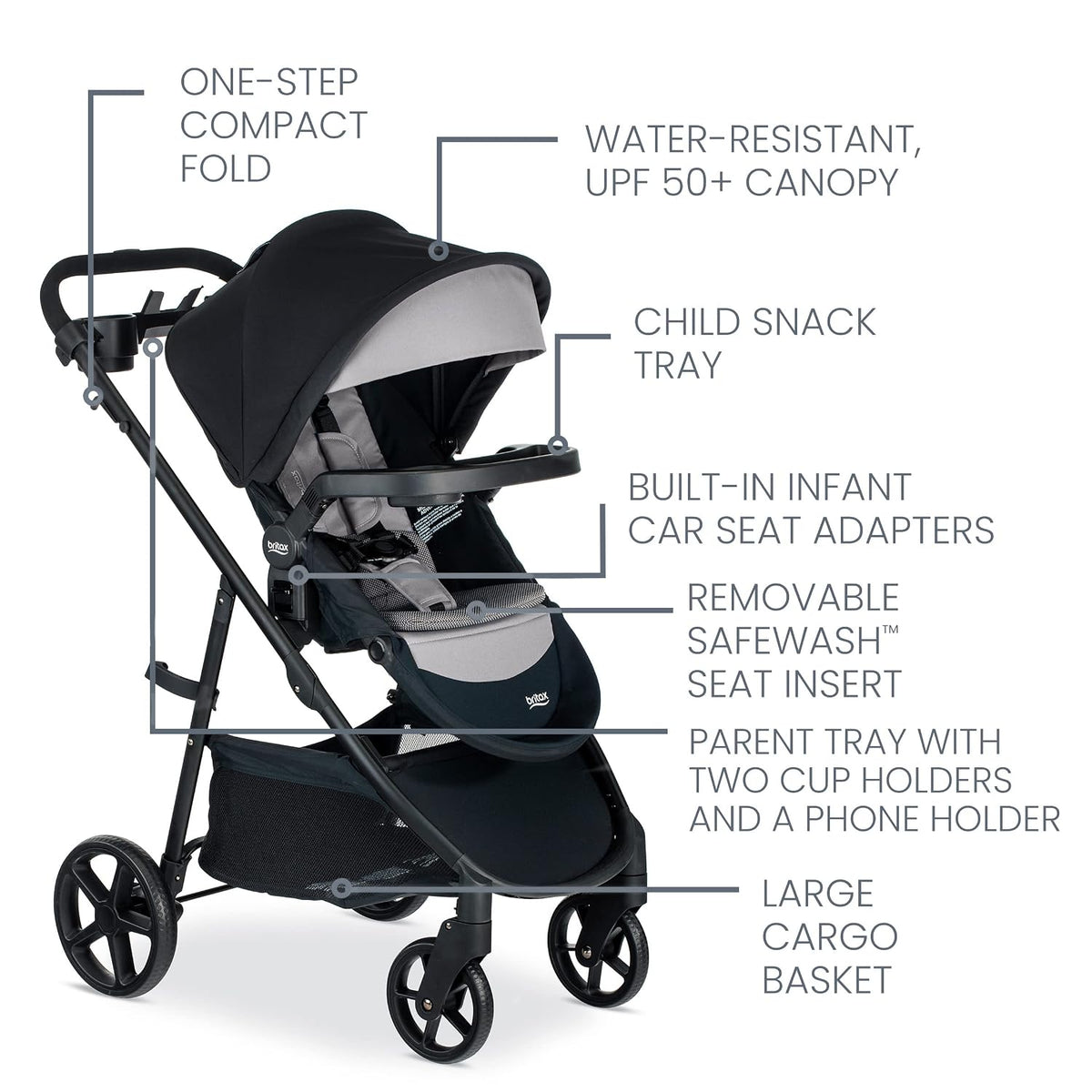 Britax Willow Brook S+ Sistema de viaje para bebé, asiento de autom...