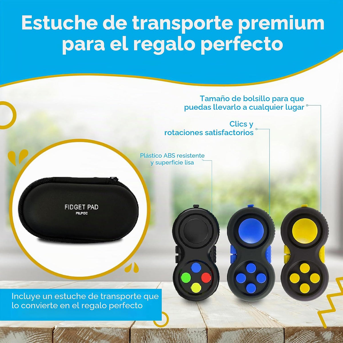 PILPOC Almohadilla antiestrés, juguete controlador antiestrés para...