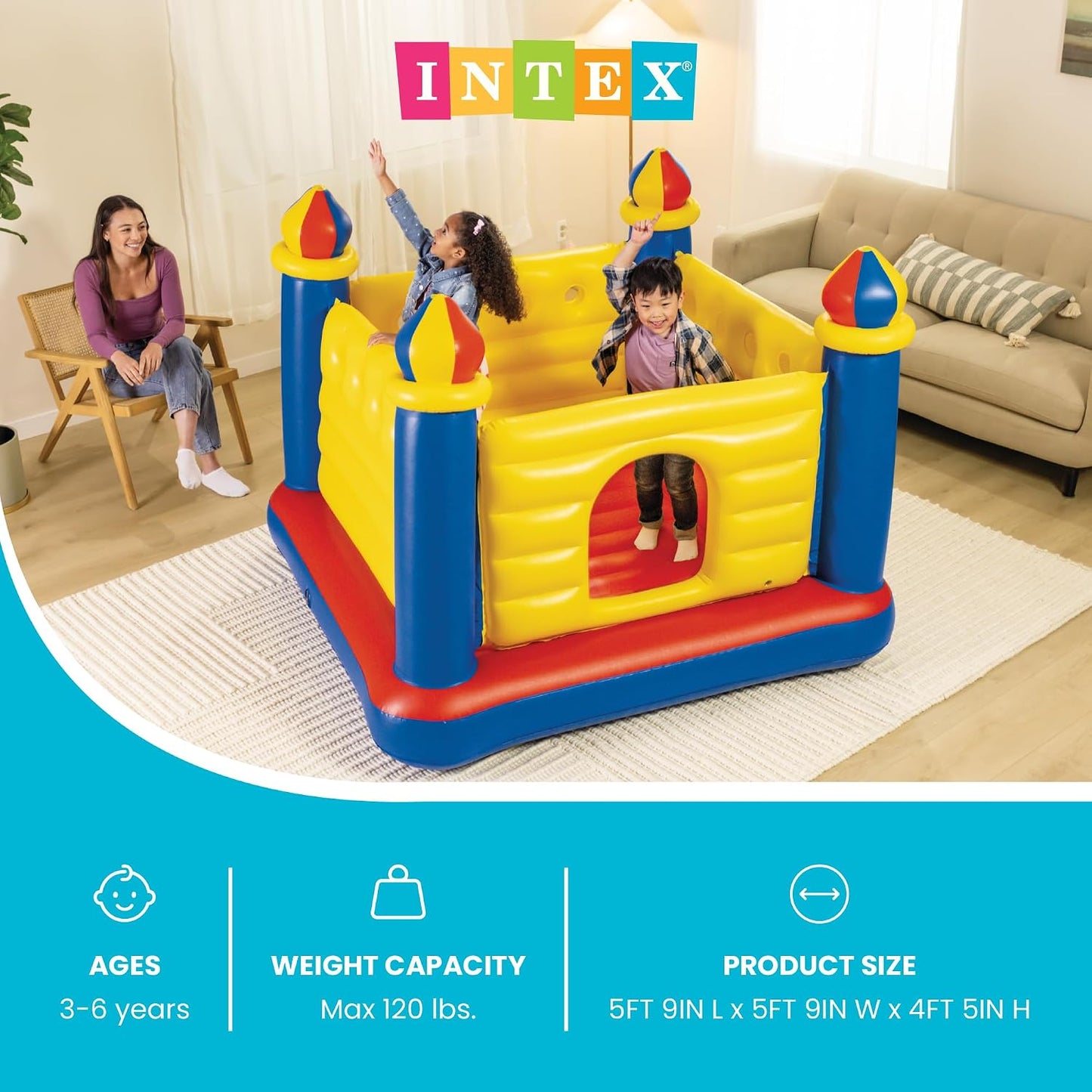 Castillo inflable saltarín Intex Jump o Lene para edades de 3-6 año...