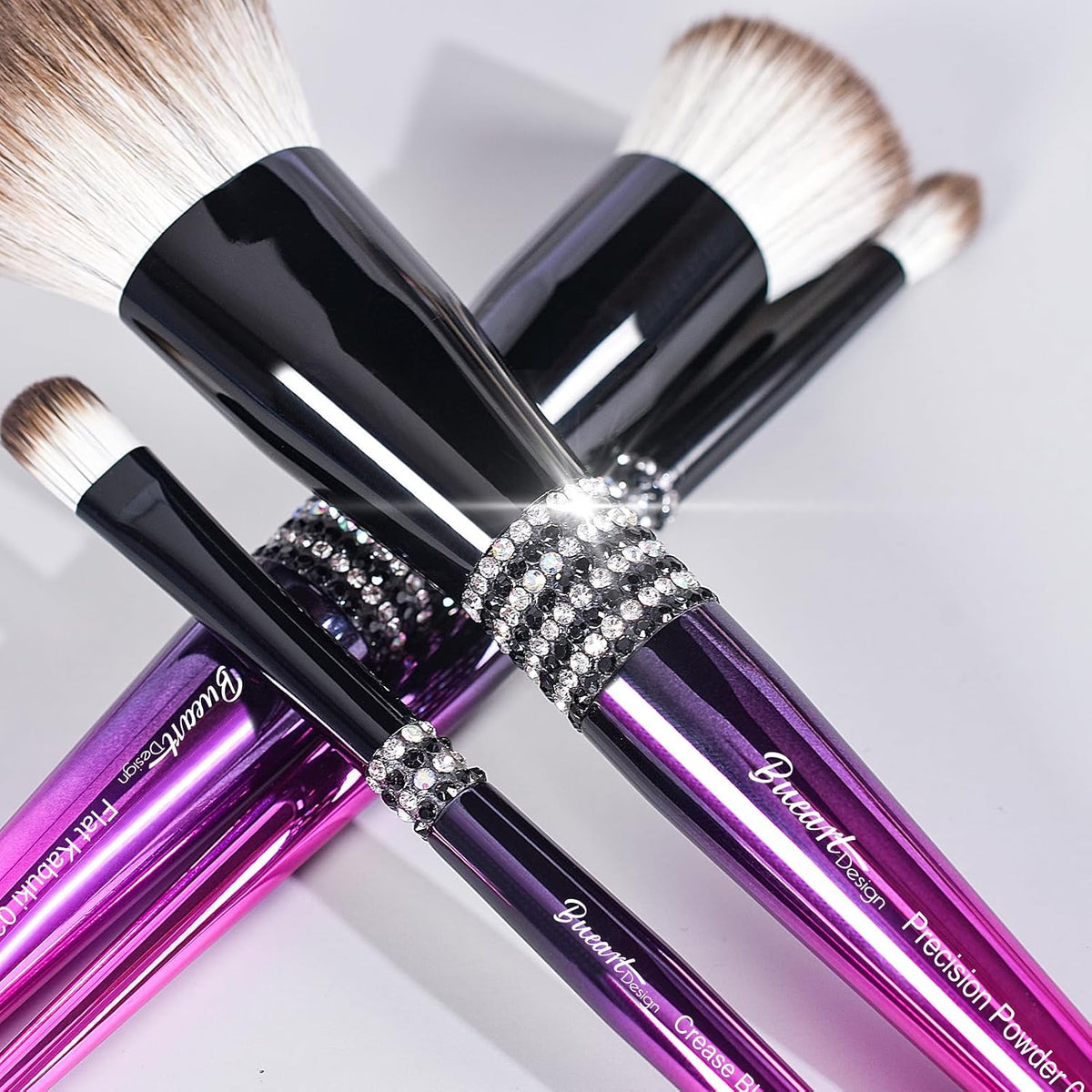 Bueart Design Juego de 16 brochas de maquillaje ultra suaves con so...