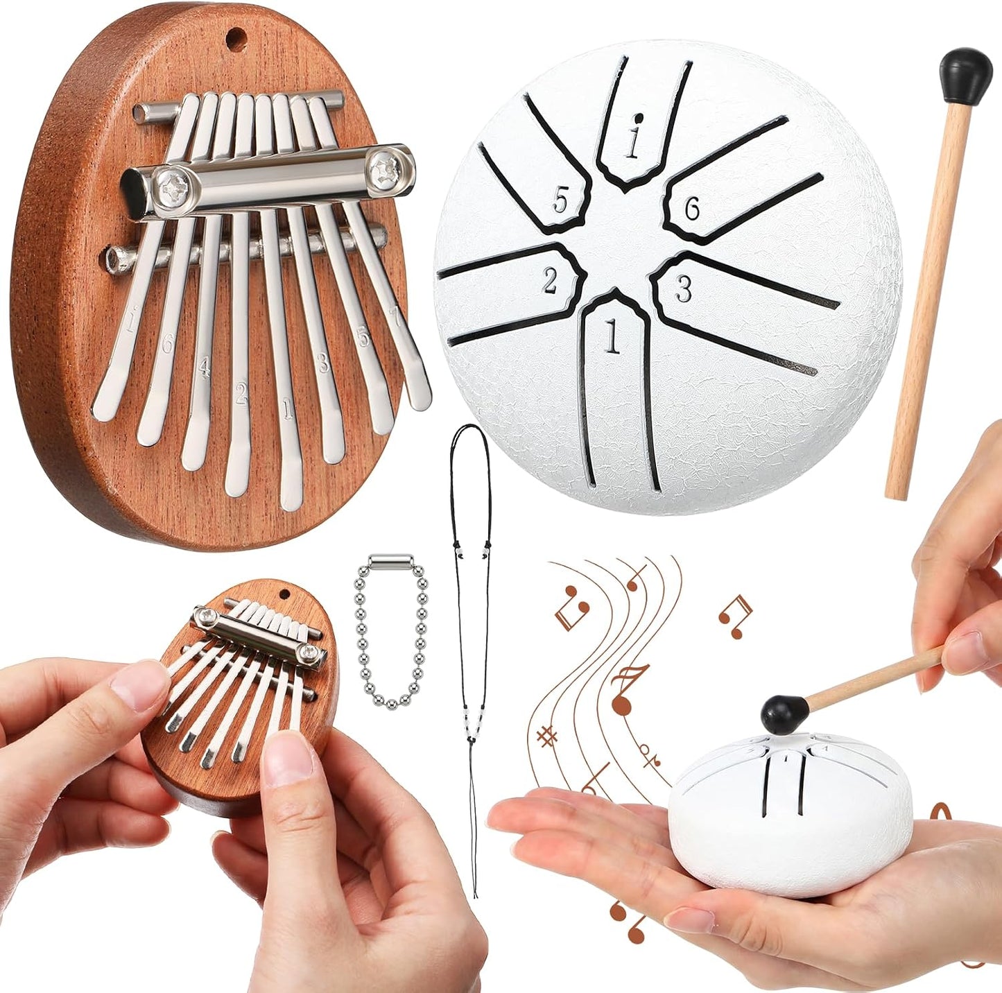 Maasechs Mini instrumentos musicales, mini piano de pulgar Kalimba...
