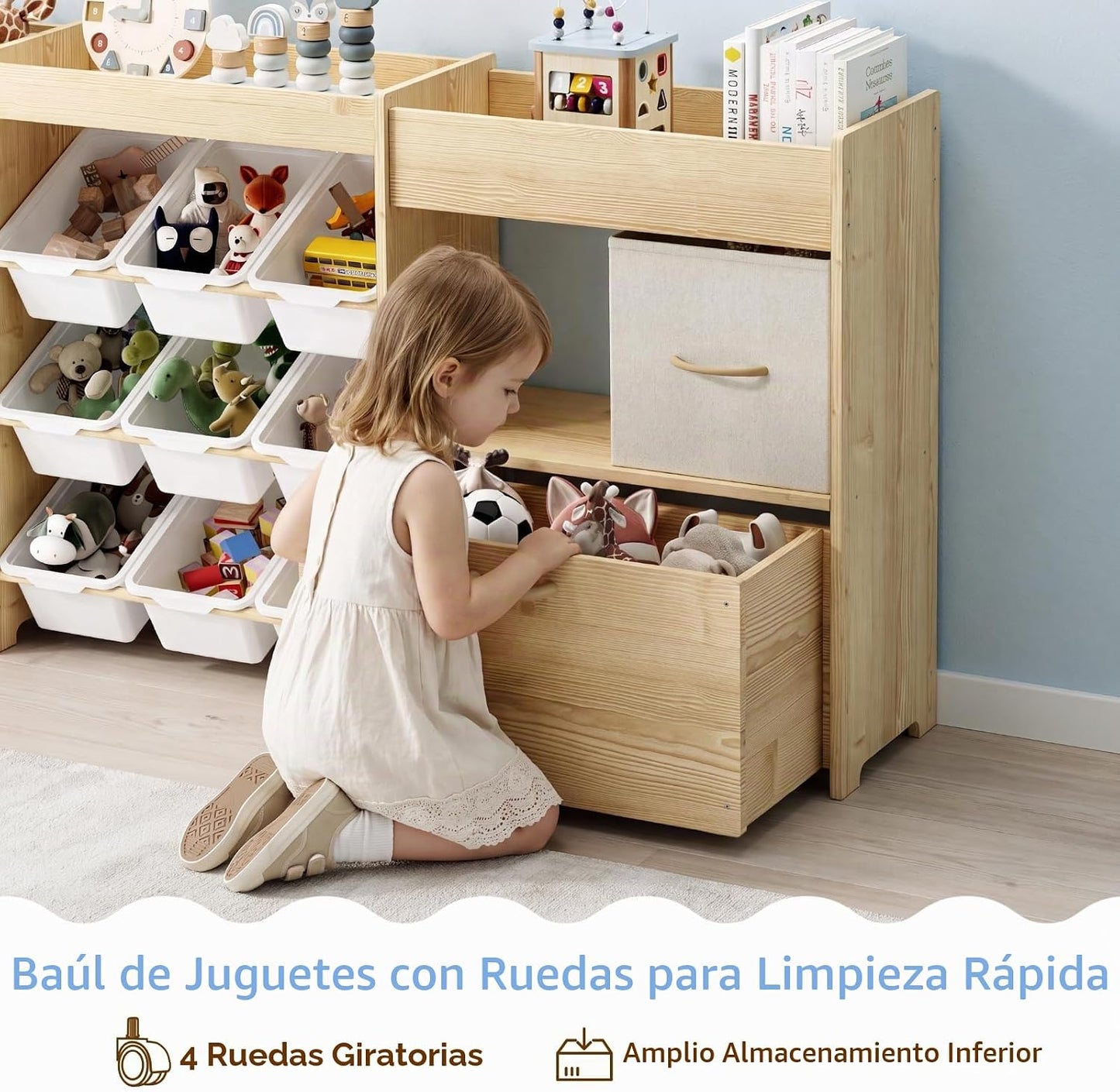 EXPERLAM Organizador de almacenamiento de juguetes extra grande tod...