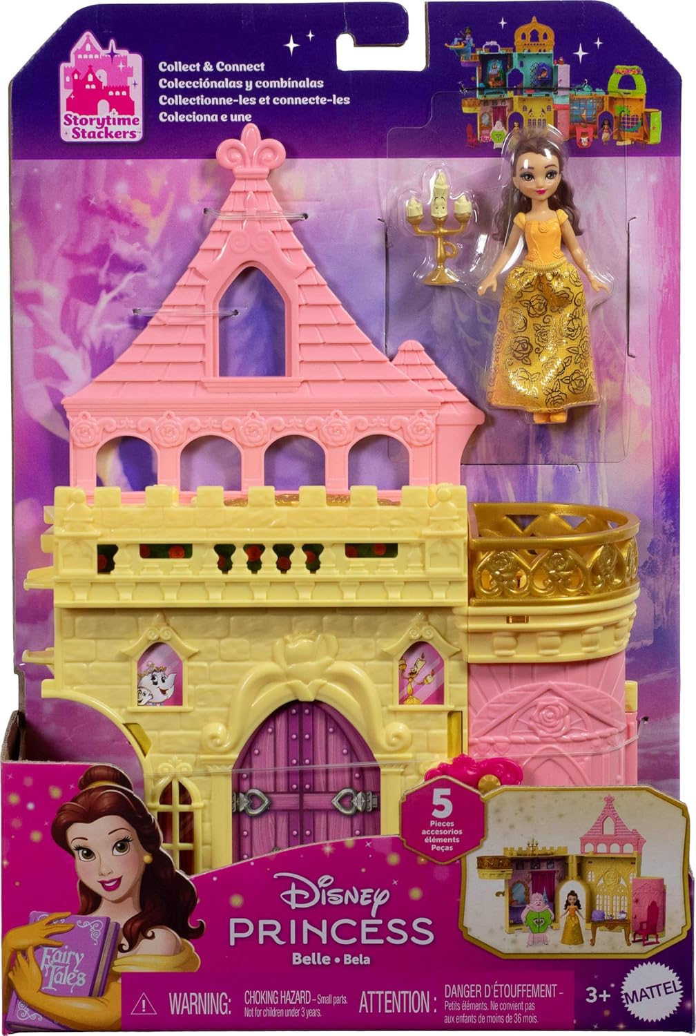 Mattel Juguetes de Princesas Disney, juegos apilables para la hora...