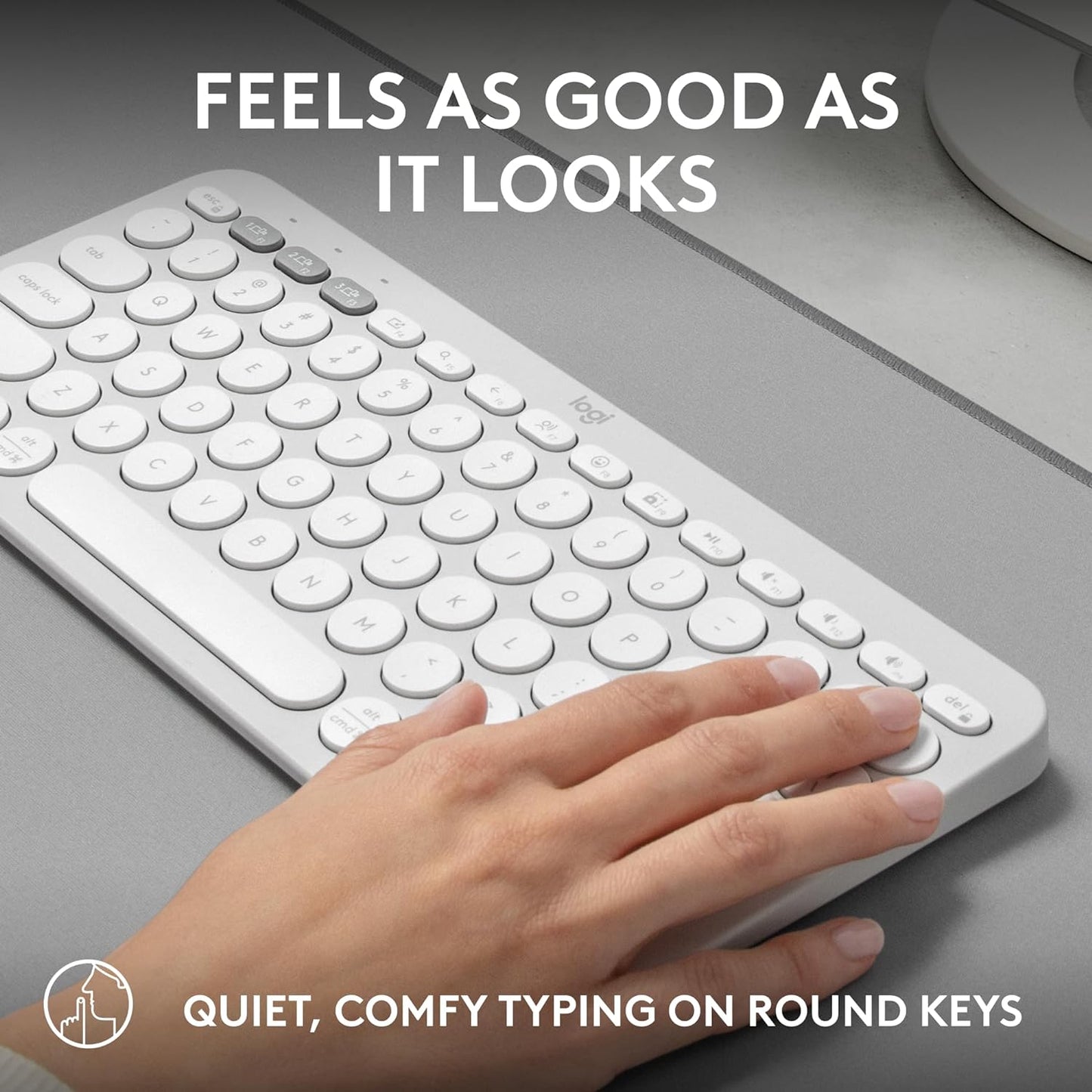 Logitech Pebble Keys 2 K380s Teclado inalámbrico Bluetooth - Blanco...