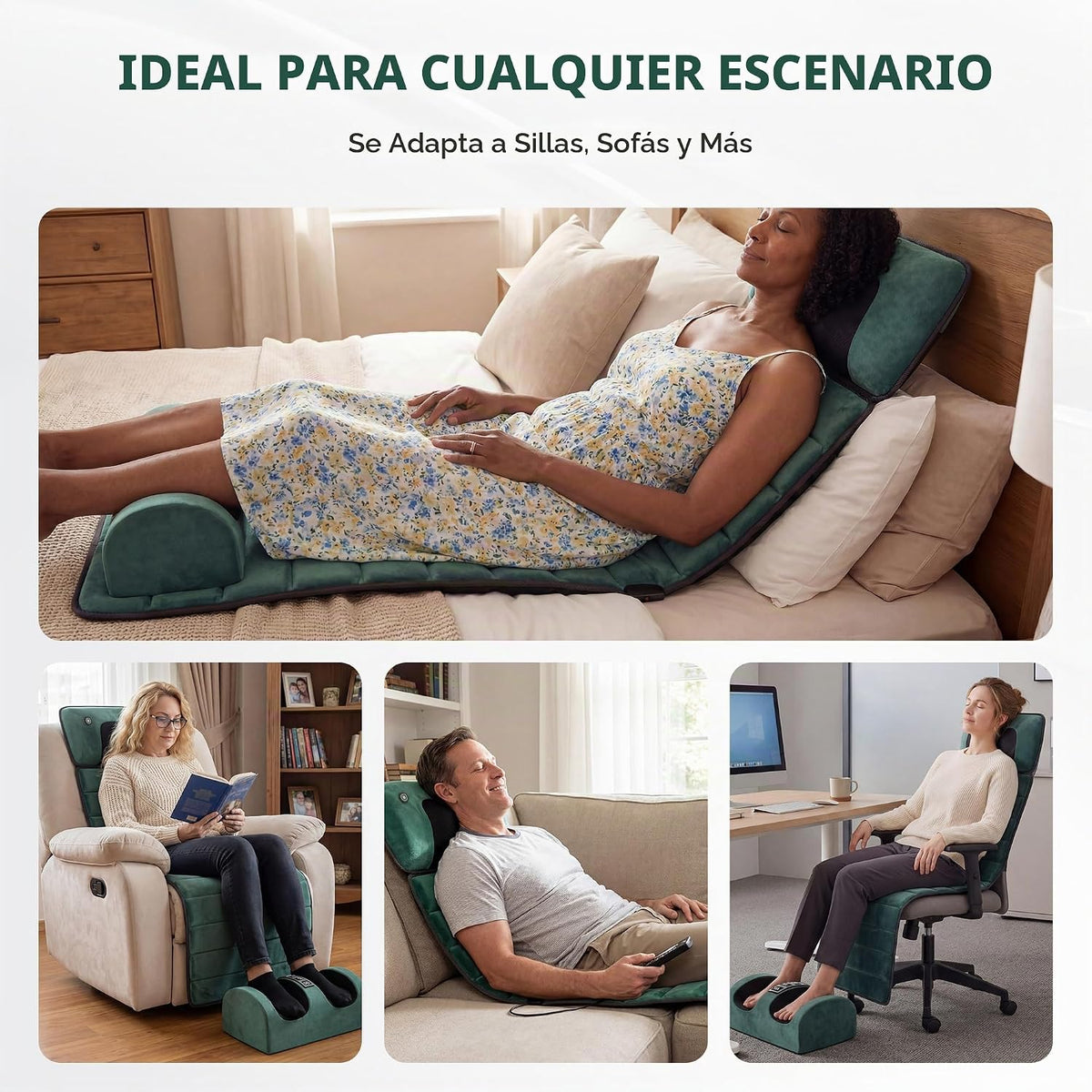 Himouta - Alfombrilla de masaje de cuerpo completo con calor, 10 mo...