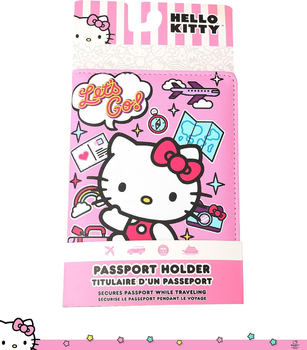 Hello Kitty Funda de pasaporte para licencia oficial de viaje, rega...