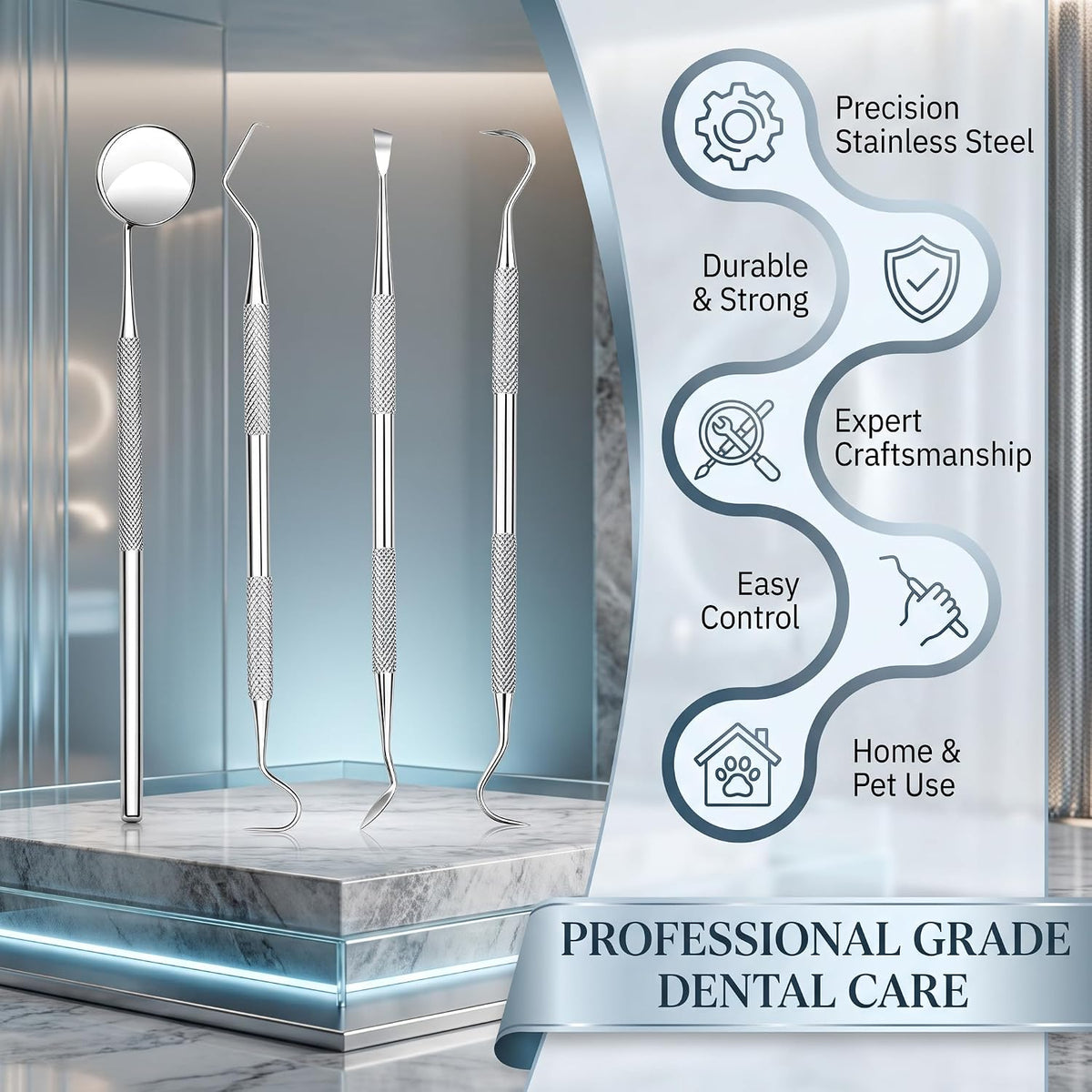 Azosowo Herramientas dentales, Dental Pick Scraper Higiene Dientes...