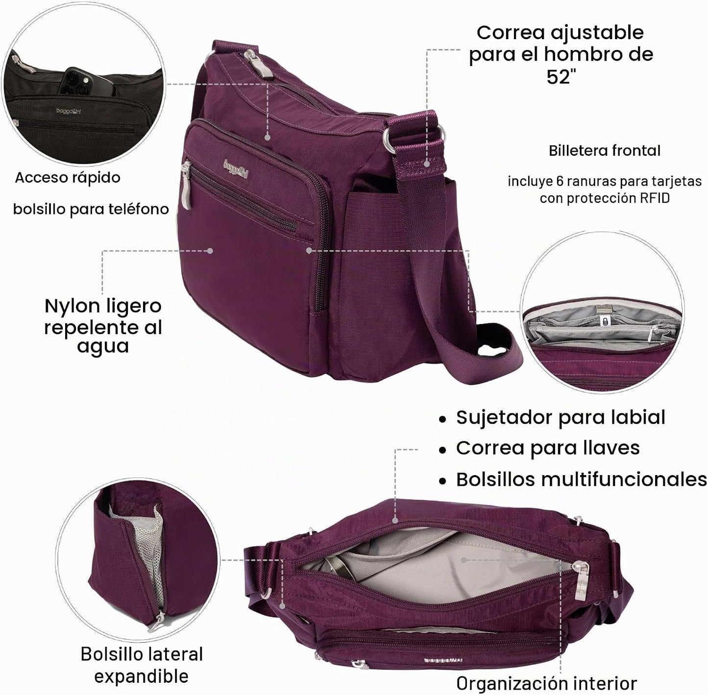 Baggallini Crosstown Hobo Crossbody