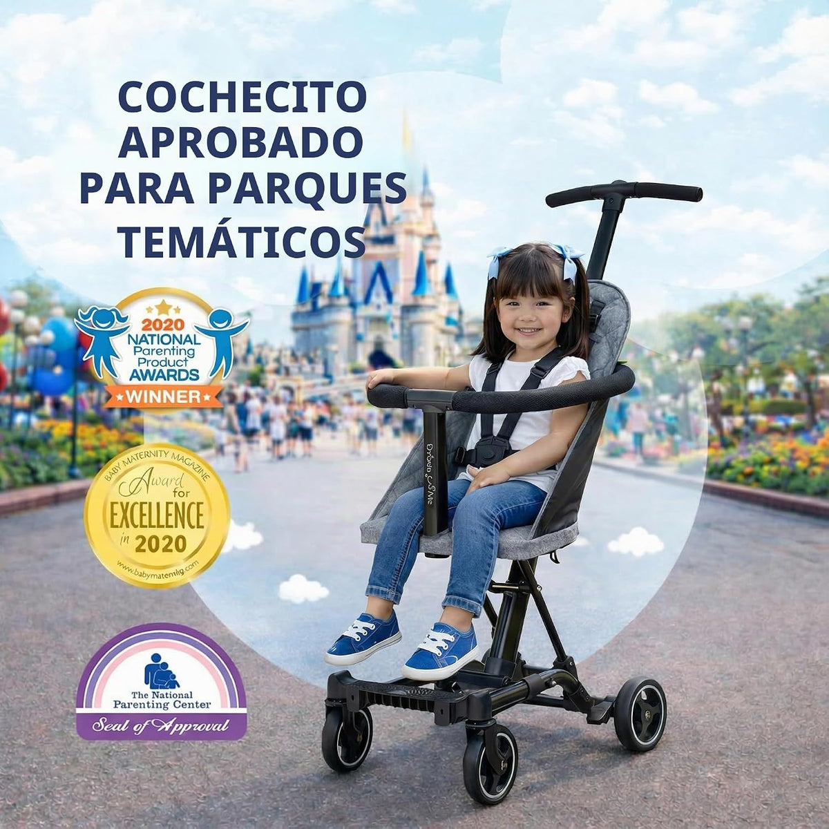 Dream On Me, paseo en cochecito Coast | Arnés de 5 puntos, ruedas s...