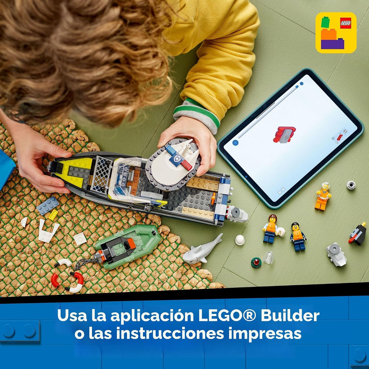 LEGO City Persecución de Barcos Policiales - Juguete de construcció...