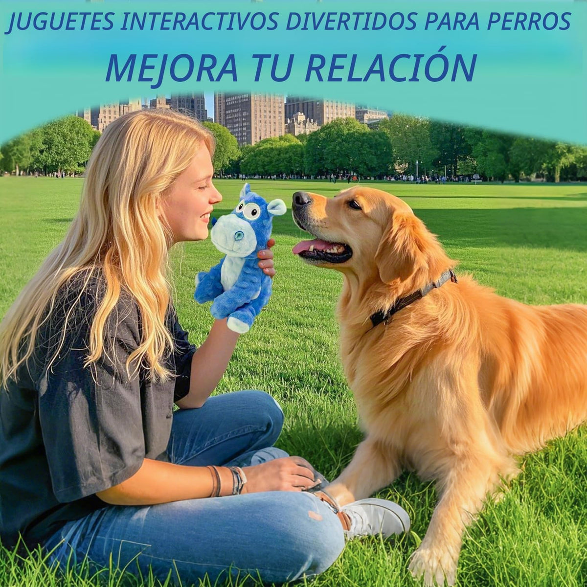 MeetYooo Juguetes de peluche chirriantes para perros, juguete masti...